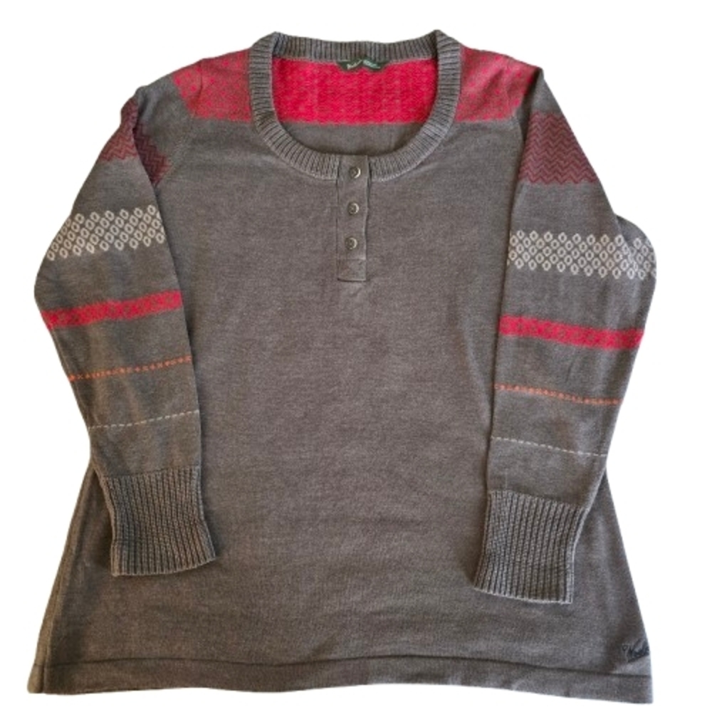 Woolrich Gray Sweater with Pink Accents